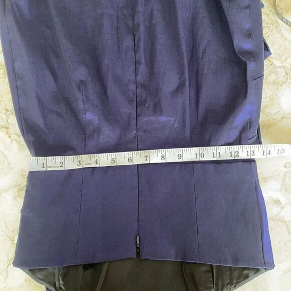 Max & Cleo Strapless Purple Taffeta Mini Cocktail Party Dress - Picture 12 of 16